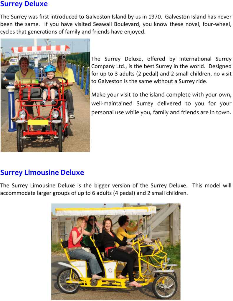 Galveston Surreys Beach Bike Rental Galveston Bikes Surreys Delivered